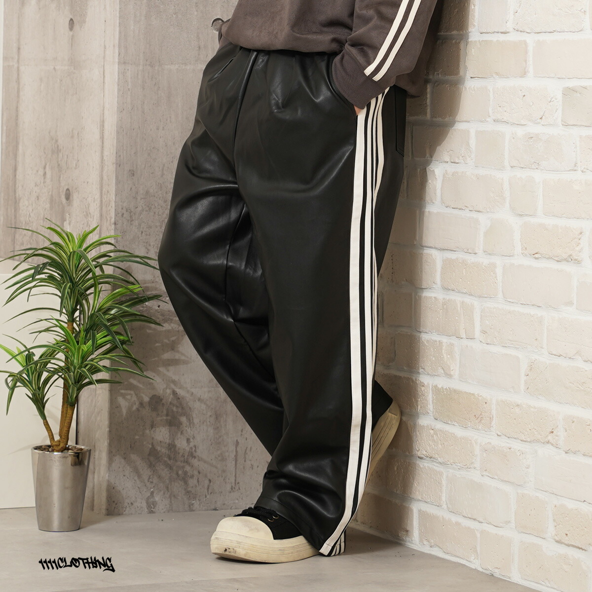PU レザー ワイドパンツ[品番：OCGW0003900]｜ONE 4 PREMIUM（ワンフォープレミアム  ）のメンズファッション通販｜SHOPLIST（ショップリスト）