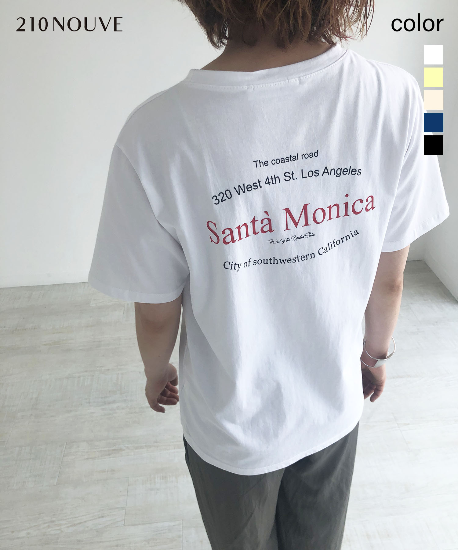 【Santa  Monica】バックプリントTシャツ[品番：KTKW0010005]｜210nouve（トゥージュヌーブ）のレディースファッション通販｜SHOPLIST（ショップリスト）