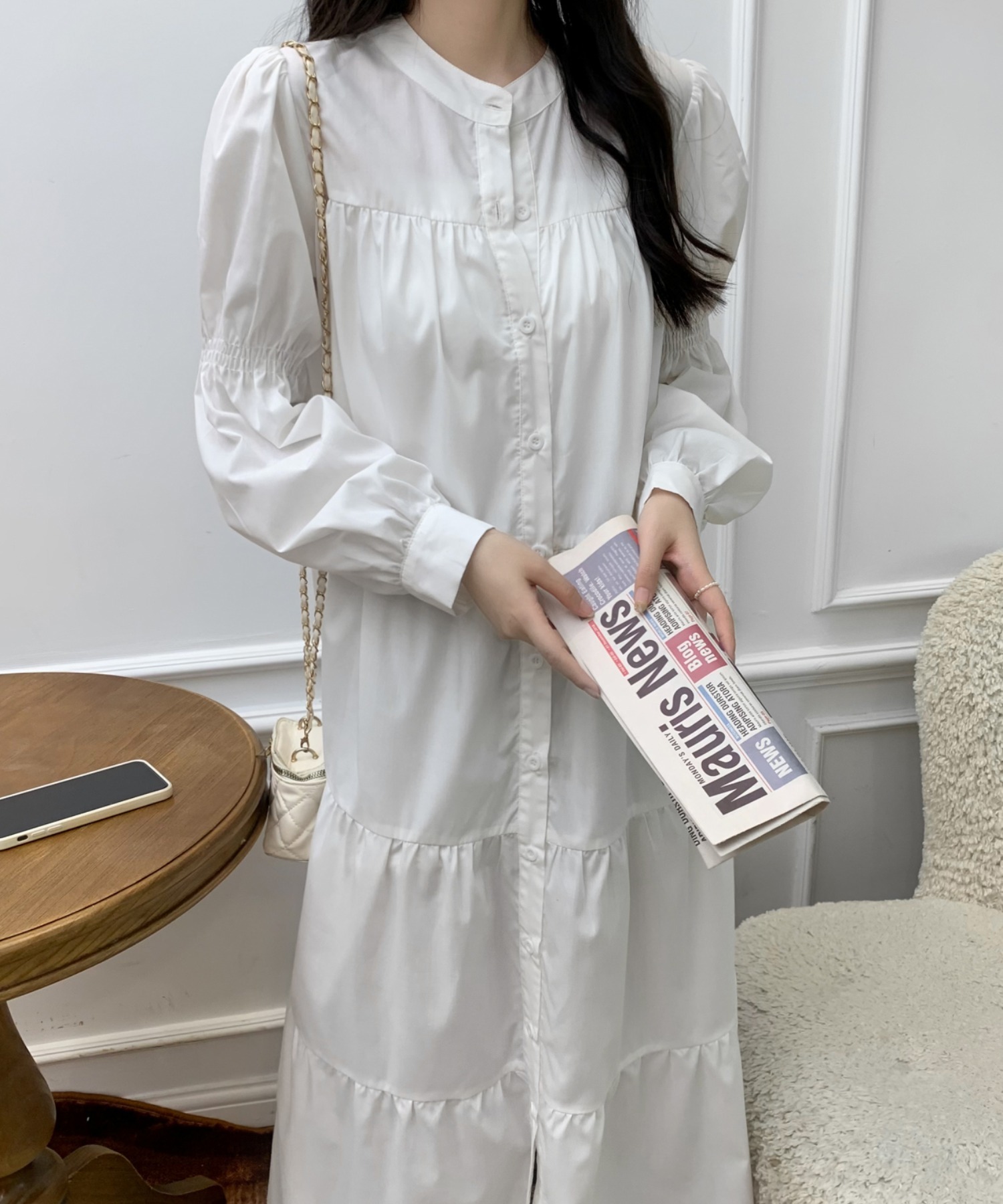 やかにする ワンピース バンドカラーティアードシャツop Zozotown Paypayモール店 通販 Paypayモール きます