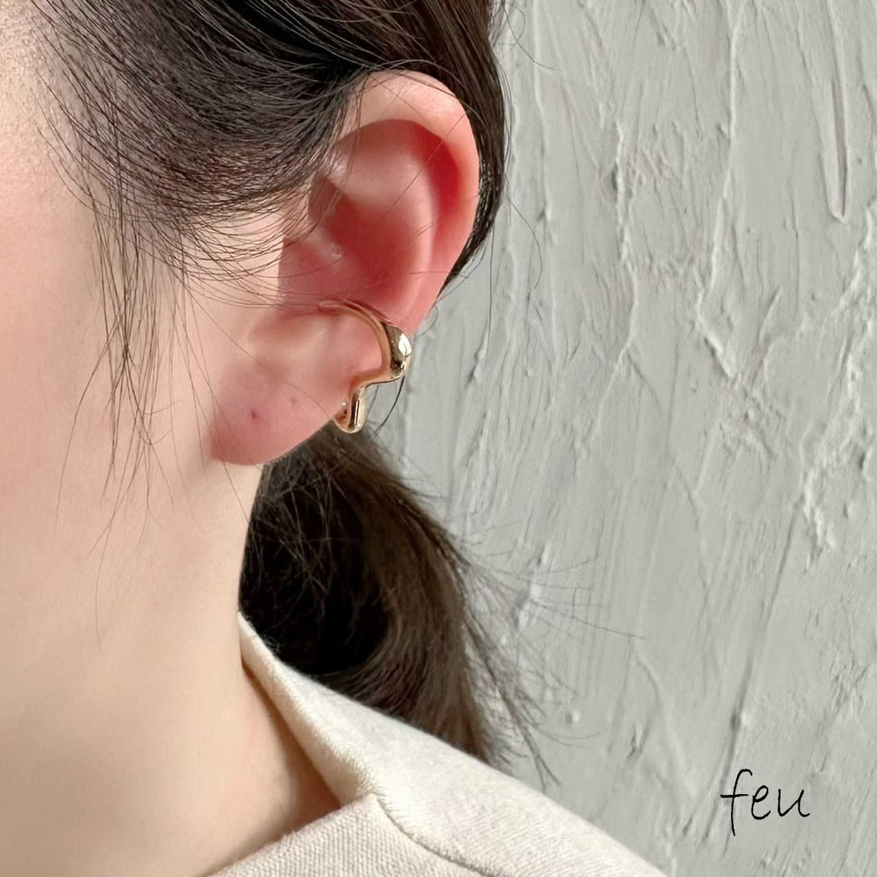 シルバー】CURVE NUANCE EARCUFF[品番：FEUW0001661]｜feu（フゥー）の