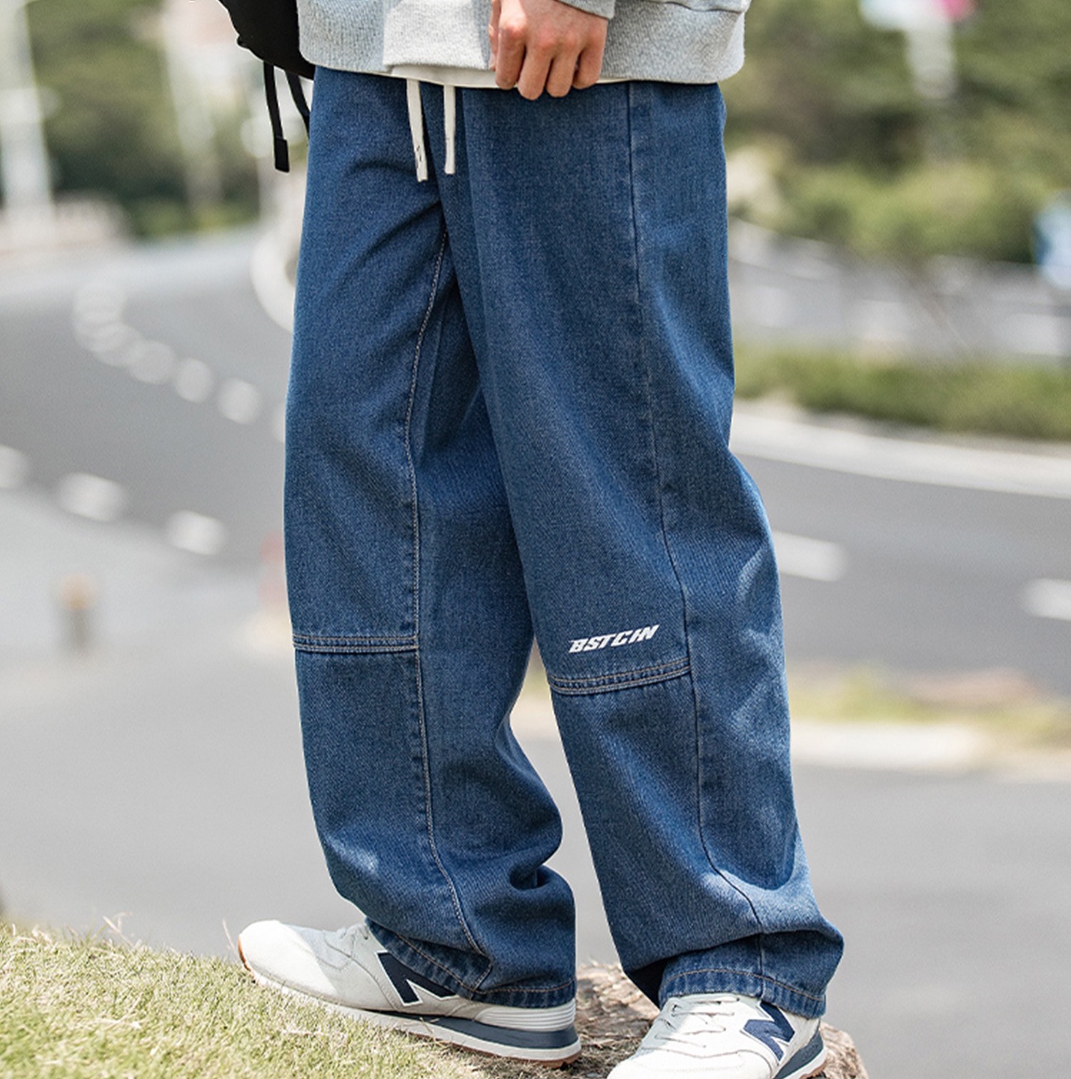 新作アイテム毎日更新 ストリート系 ジョガーパンツ メンズ トレンド XL ブルー 韓国