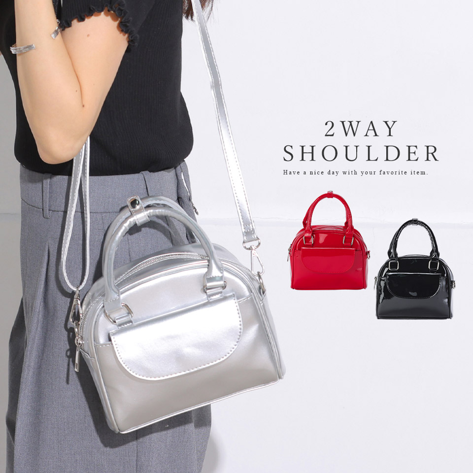 2WAY エナメル ショルダーバッグ [品番：ALTB0002416]｜ALTROSE（アルトローズ）のレディースファッション通販｜SHOPLIST（ショップリスト）