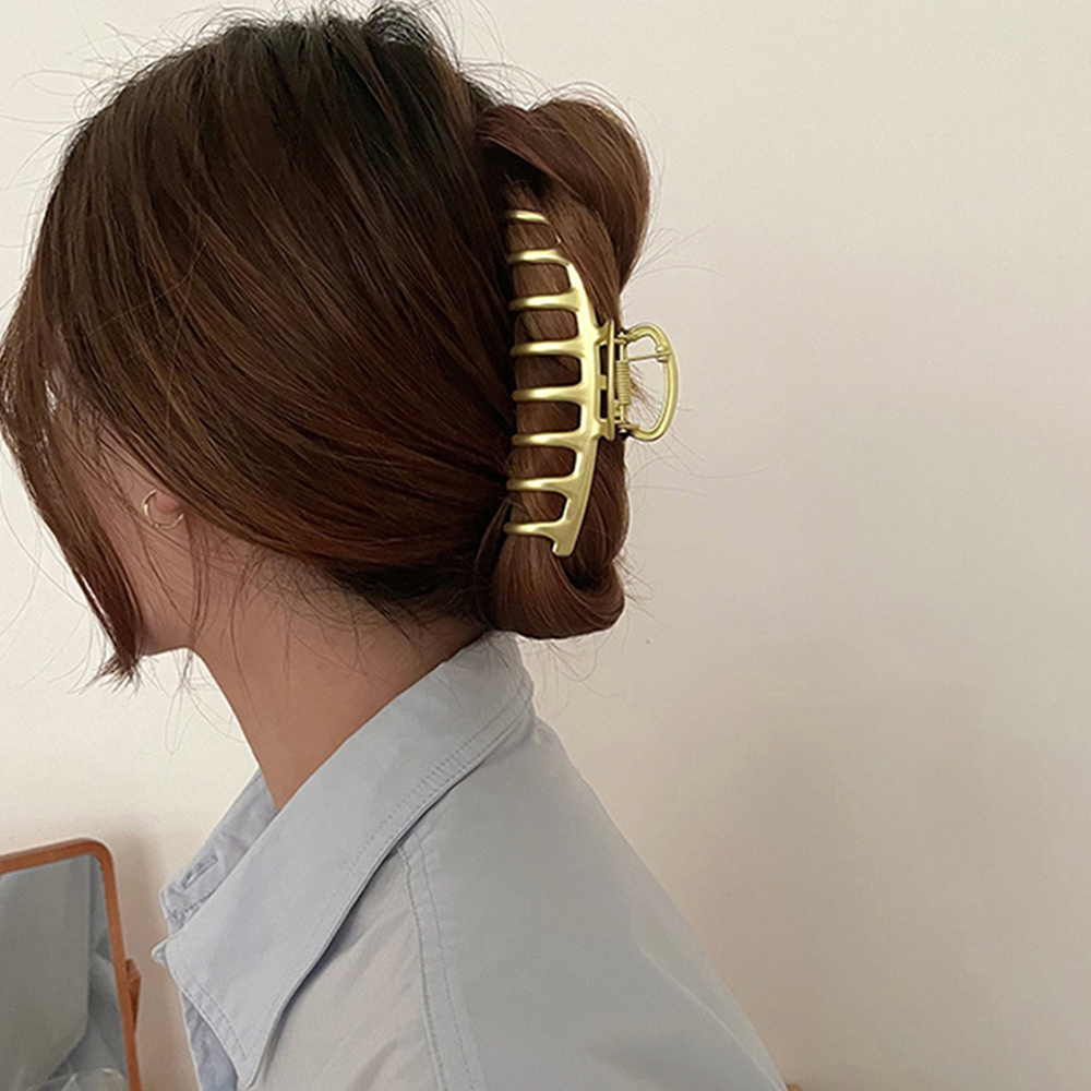 バンズクリップ ヘアクリップ 髪留め ヘアアクセサリー メタリック