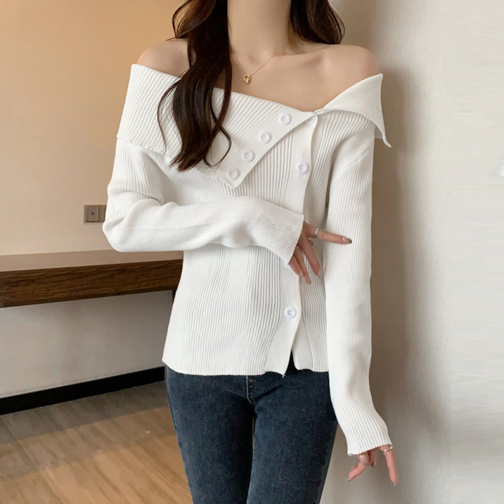 オフショルダーニット｜トップス ニット もちもち 春 トップス 長袖 オフショルダー オフィス｜【宅配便】 : tw-1509 : BASEMENT  online - 通販 - Yahoo!ショッピング