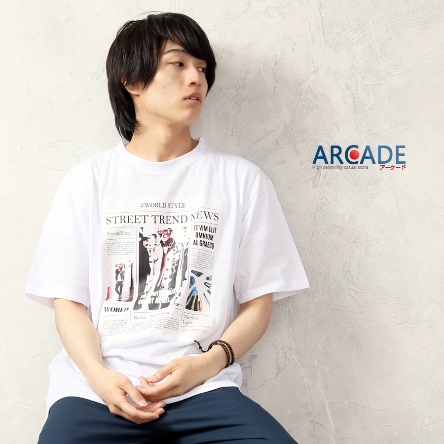 Tシャツ メンズ 半袖[品番：RQ000003364]｜ARCADE（アーケード）の