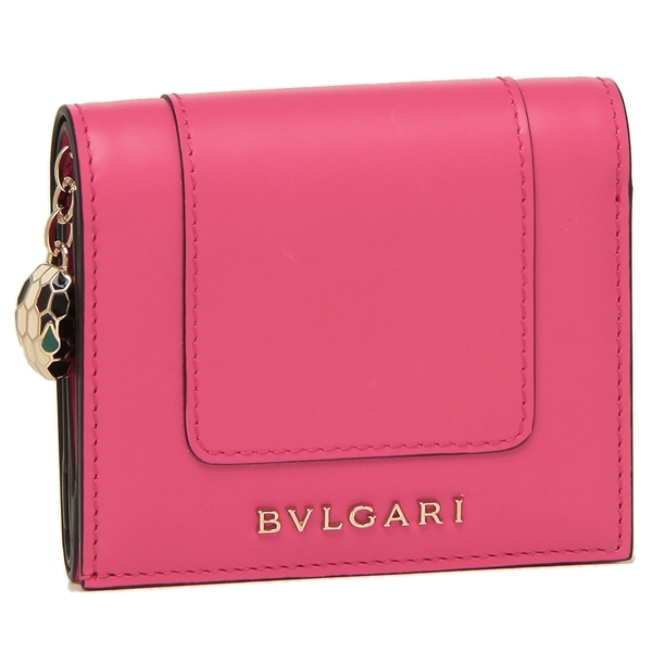 美品級】BVLGARI（ブルガリ）ラウンドファスナー 二つ折り財布 ピンク-