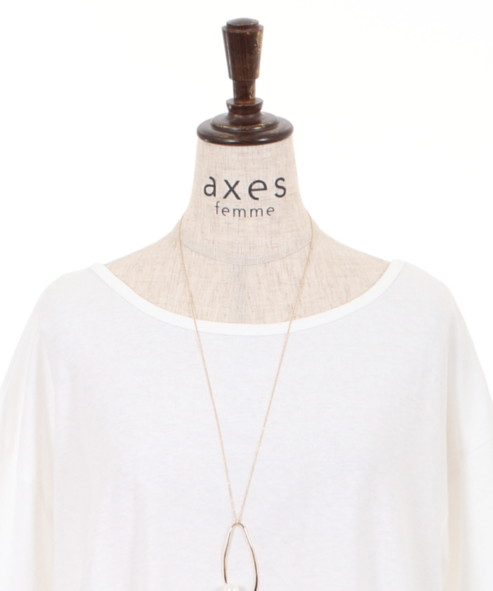 ネックレス付ビッグＴシャツ[品番：IGAW0000156]｜axes  femme（アクシーズファム）のレディースファッション通販｜SHOPLIST（ショップリスト）