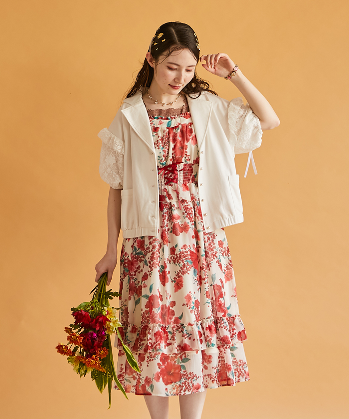 レース袖ジャケット[品番：IGAW0003646]｜axes