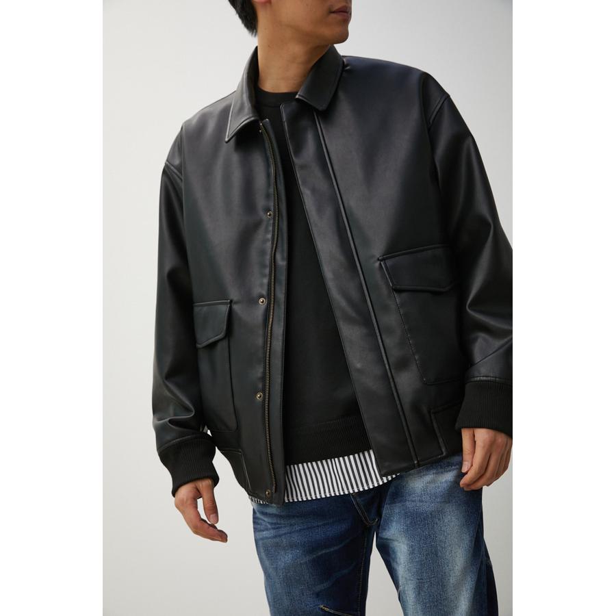 FAUX LEATHER A-2 FLIGHT JACKET[品番：AZLW0020289