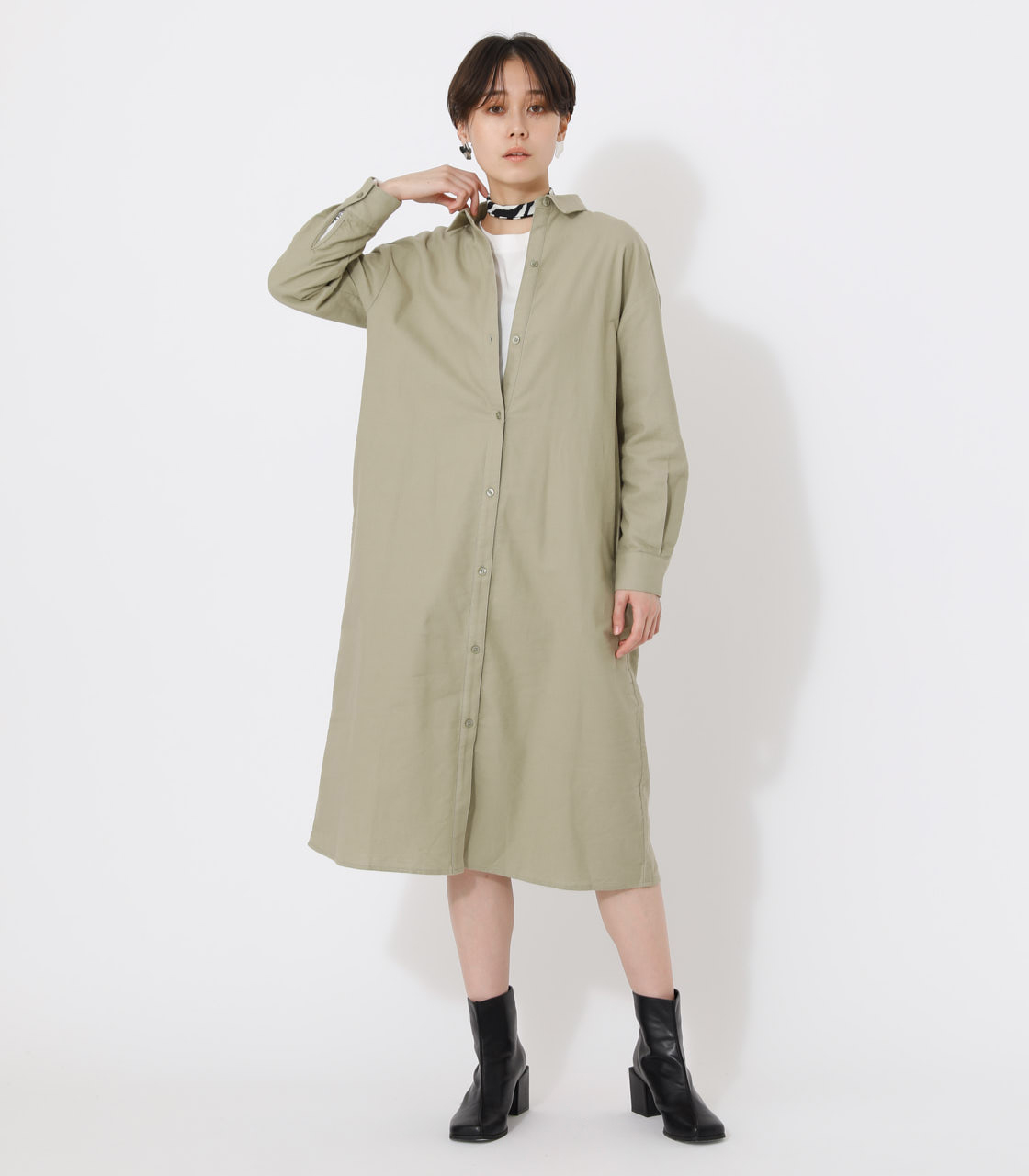 Long Shirt Onepiece ロングシャツワンピース 品番 Azlw Azul By Moussy アズールバイマウジー のレディースファッション通販 Shoplist ショップリスト