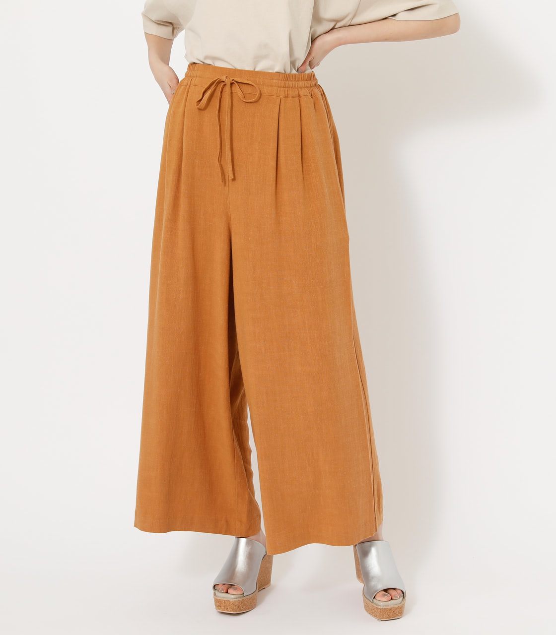 LINEN WIDE PANTS/リネンワイドパンツ[品番：AZLW0017164]｜AZUL BY