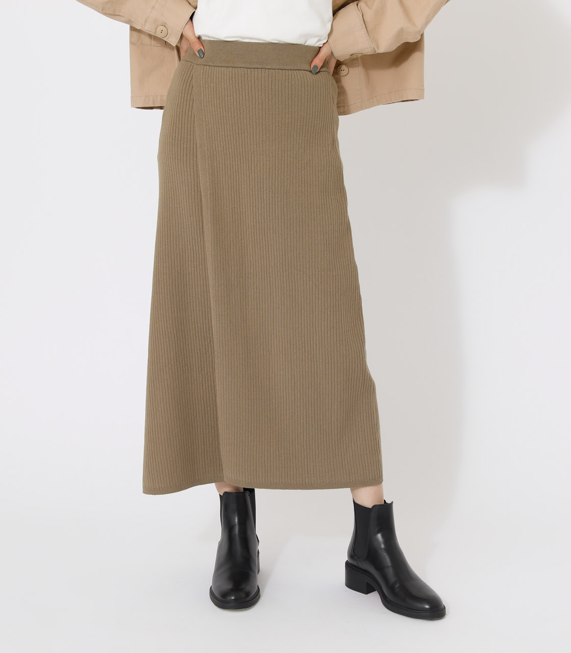 Wrap Tight Knit Skirt ダブルラップタイトニットスカート 品番 Azlw Azul By Moussy アズールバイマウジー のレディースファッション通販 Shoplist ショップリスト