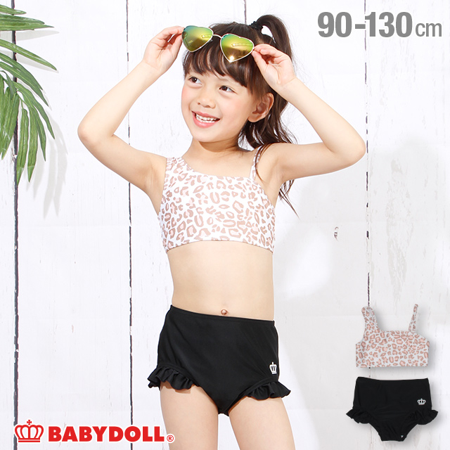 ヒョウ柄ワンショルビキニ水着 3720K[品番：BYDK0003207]｜BABYDOLL