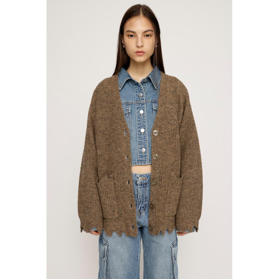 WOOL MIX DAMAGED LOOSE カーディガン[品番：BJLW0026534]｜SLY OUTLET
