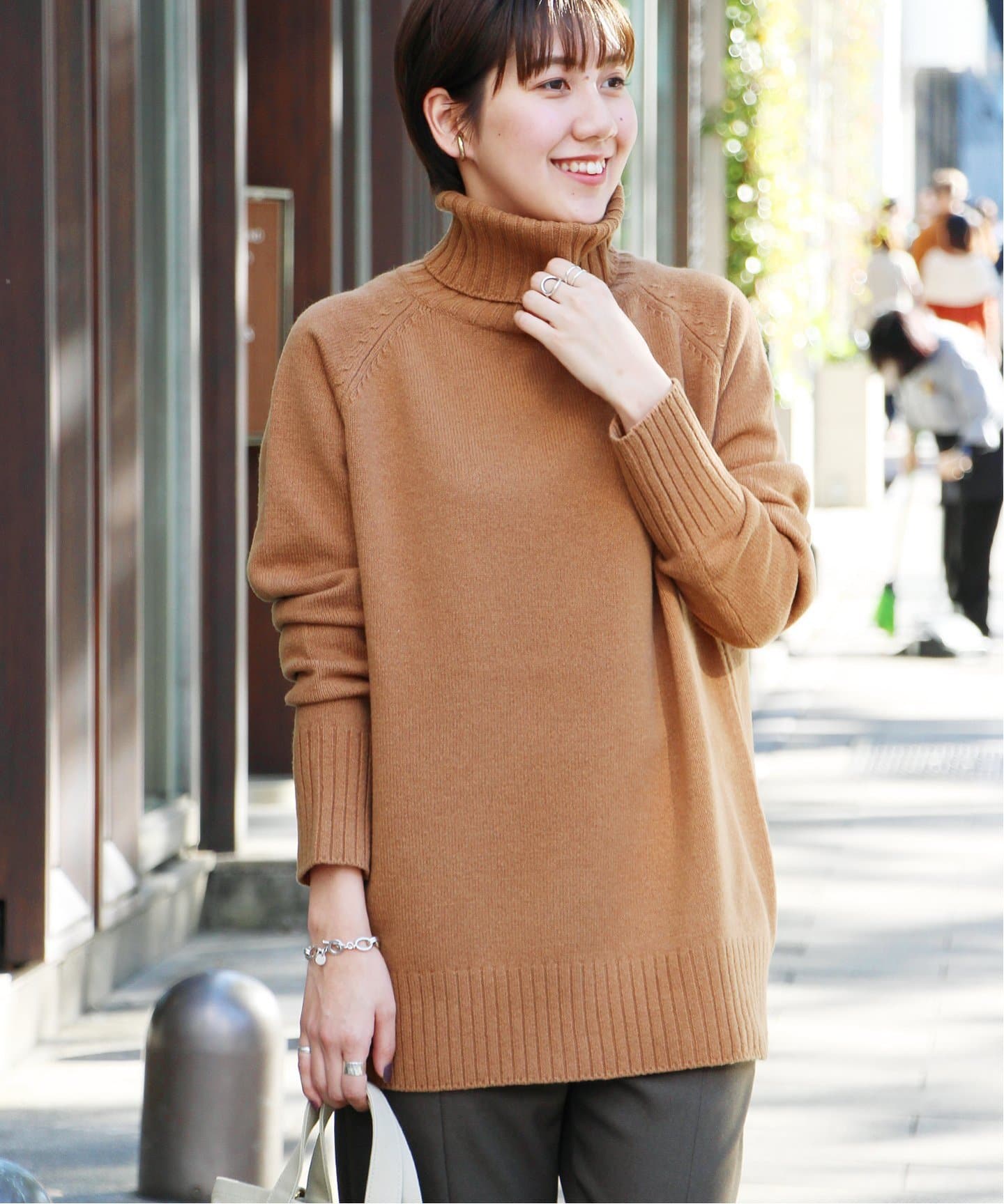 ファインウール ハイネックチュニック[品番：BYCW0001105]｜B.C  STOCK（ベーセーストック）のレディースファッション通販｜SHOPLIST（ショップリスト）