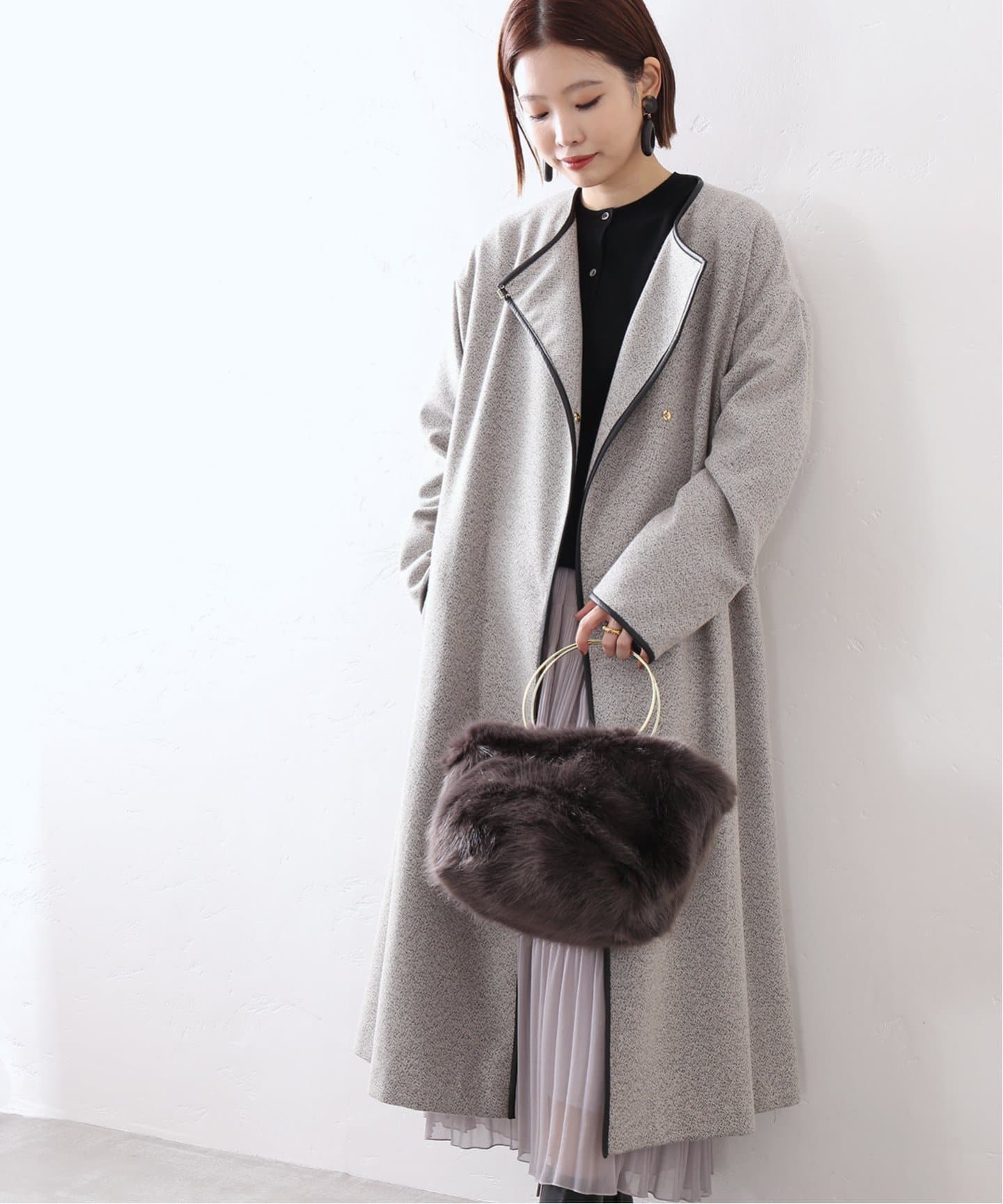 【La Totalite ラトータリテ】ジロンツィードパイピングコート◆[品番：BYCW0003115]｜B.C  STOCK（ベーセーストック）のレディースファッション通販｜SHOPLIST（ショップリスト）