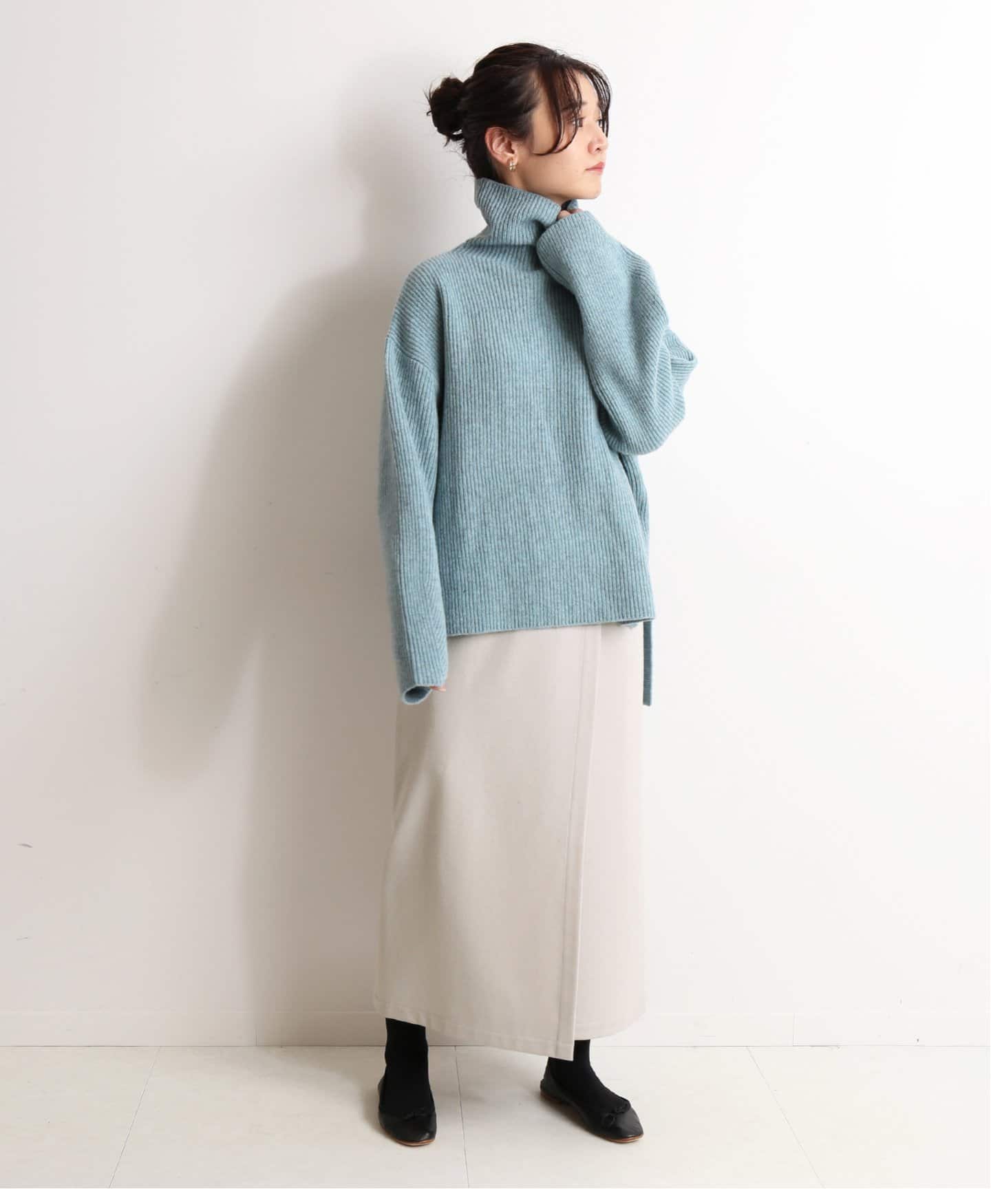 miumiu フラノ素材 タイトスカート
