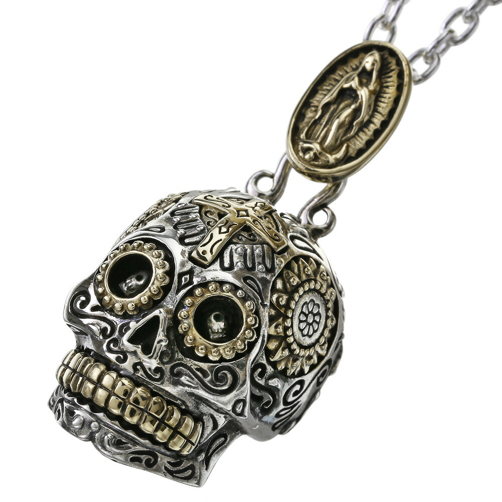 ラージメキシカンスカル＆メダイペンダントトップのみネックレスメンズシルバー925…[品番：CTRA0003427]｜シルバーアクセサリーBinich  （シルバーアクセサリービニッチ）のメンズファッション通販｜SHOPLIST（ショップリスト）