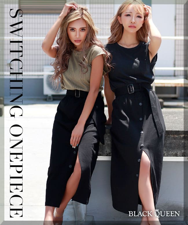 切り替えノースリワンピース 藤木そら 浜崎翼 着用 Mavily 品番 qw Black Queen ブラッククイーン のレディースファッション通販 Shoplist ショップリスト