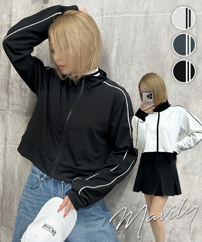 ショートトラックジャケット【ちゃんかお着用】mavily[品番：BCQW1876742]｜BLACK QUEEN （ブラッククイーン  ）のレディースファッション通販｜SHOPLIST（ショップリスト）