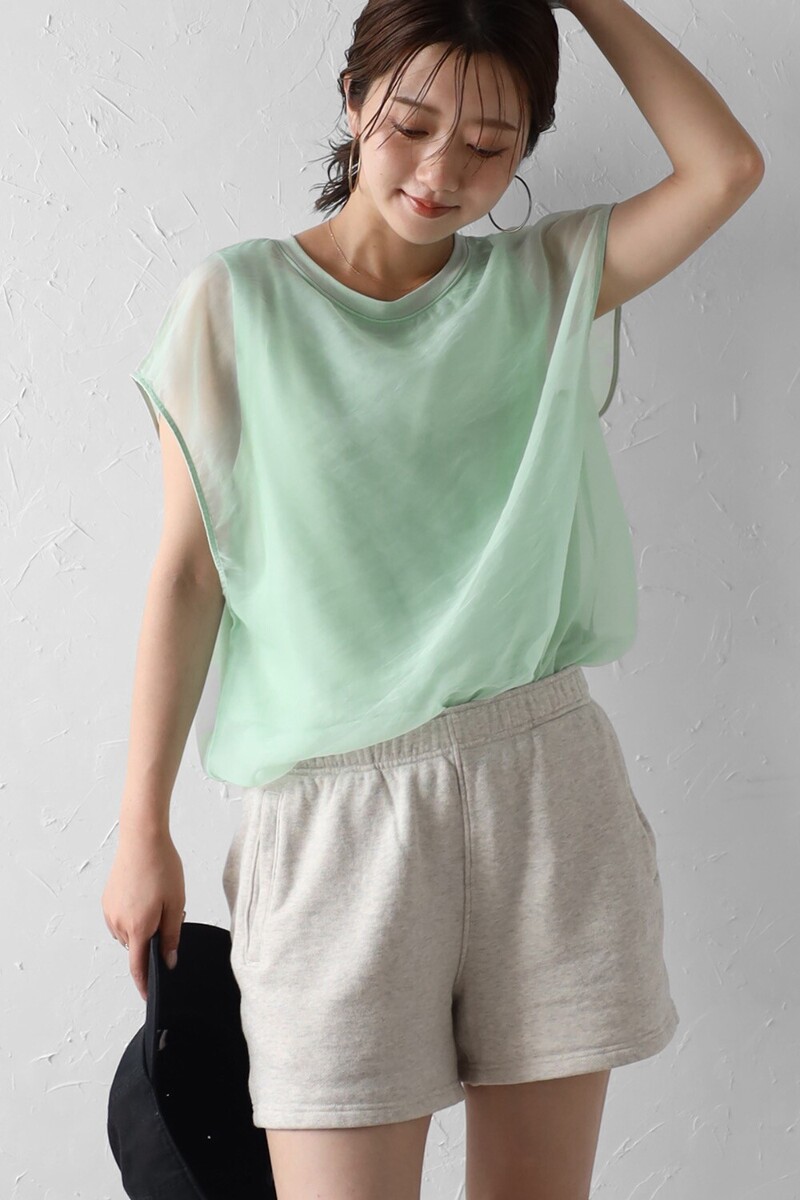 レイヤードシアーフレンチプルオーバー 77-002648[品番：BLEW0001356  