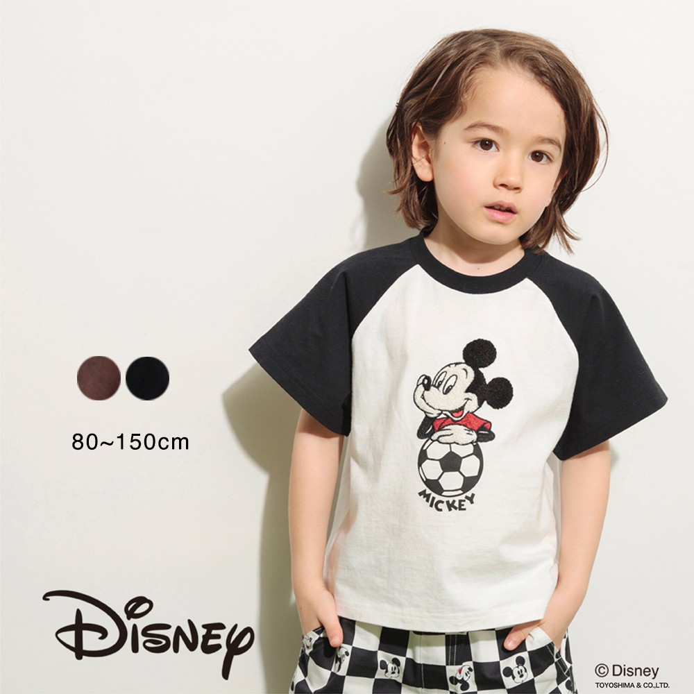 Disney/ディズニー】サガラ刺繍ラグラン半袖Tシャツ[品番：BRSK0008243