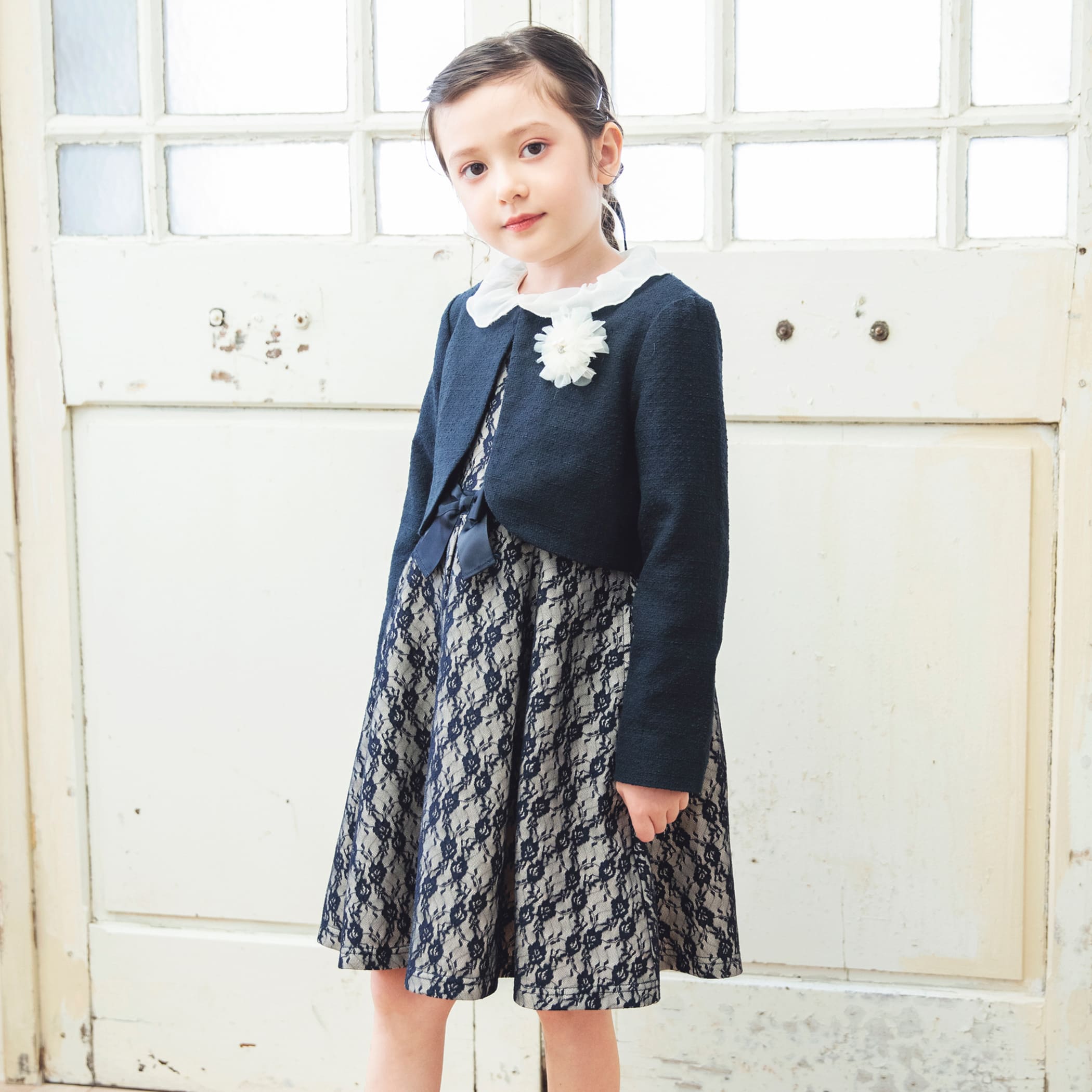 特典付き】キメ服3点セット（GIRLS ネイビー） 子供服 キッズ[品番