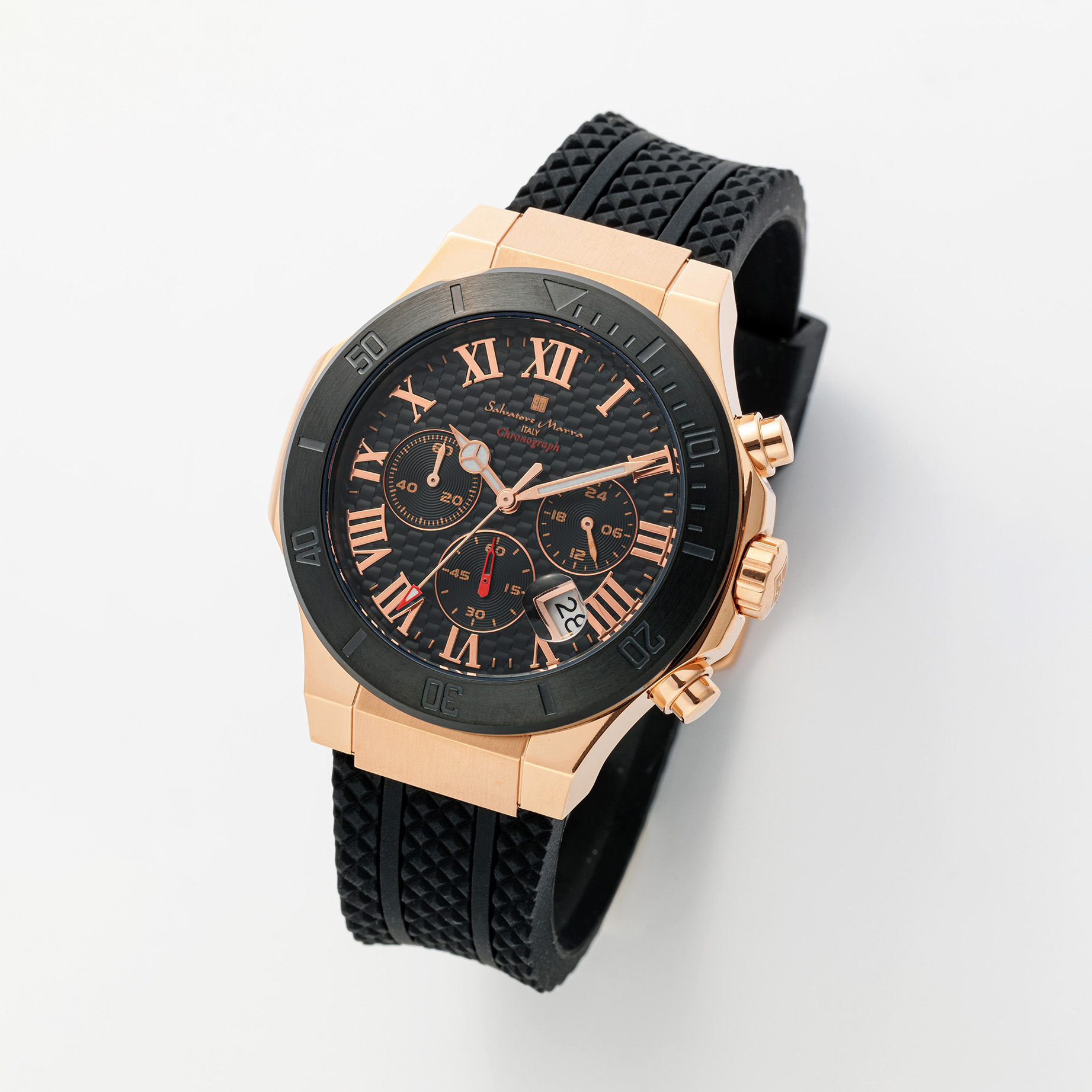 サルバトーレマーラ メンズ 腕時計 Salvatore Marra SM23106-PGBK 33.0... フリーサイズ サルバトーレ・マーラ 黒/白/赤