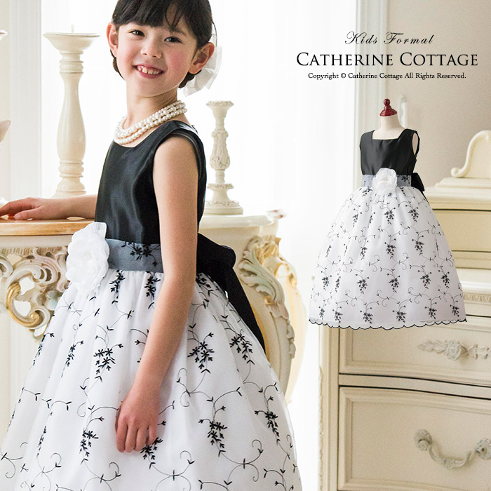 女の子用ドレス 子どもドレス 黒刺繍ドレス[品番：CATK0000558]｜Catherine  Cottage（キャサリンコテージ）のキッズファッション通販｜SHOPLIST（ショップリスト）