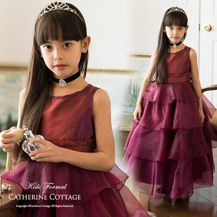 子供ドレス サーキュラーフリルオーガンジードレス 秋冬 品番 Catk Catherine Cottage キャサリンコテージ のキッズファッション通販 Shoplist ショップリスト