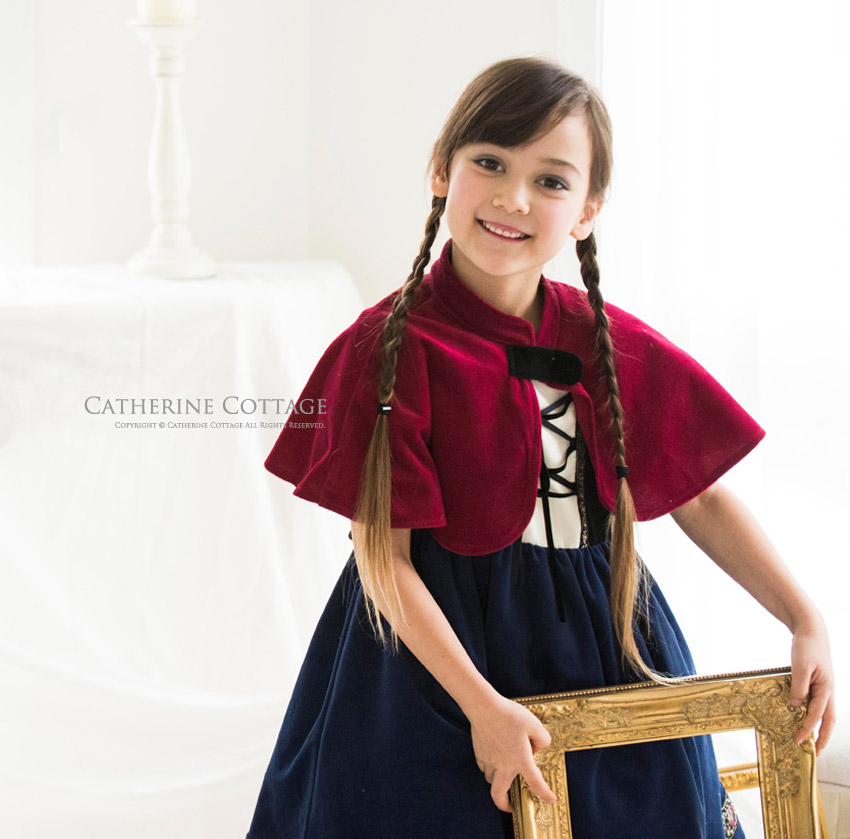 子どもドレス 子供 ケープ付き編み上げベロアワンピース 品番 Catk Catherine Cottage キャサリンコテージ のキッズファッション通販 Shoplist ショップリスト