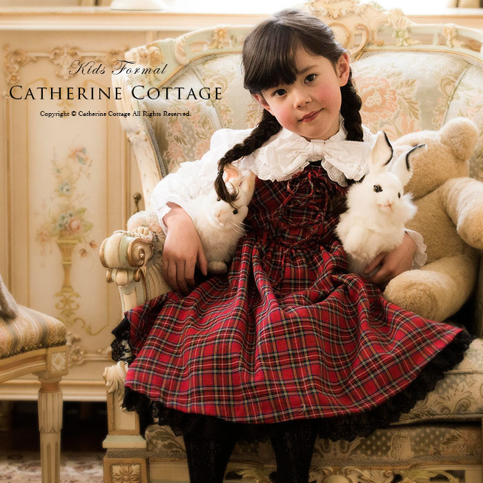 ワンピース女の子 子供服 タータンチェック編み上げ 品番 Catk Catherine Cottage キャサリンコテージ のキッズ ファッション通販 Shoplist ショップリスト