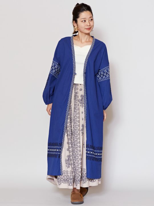 チャイハネ】花刺繍ロングカーディガン[品番:ACNW0013506