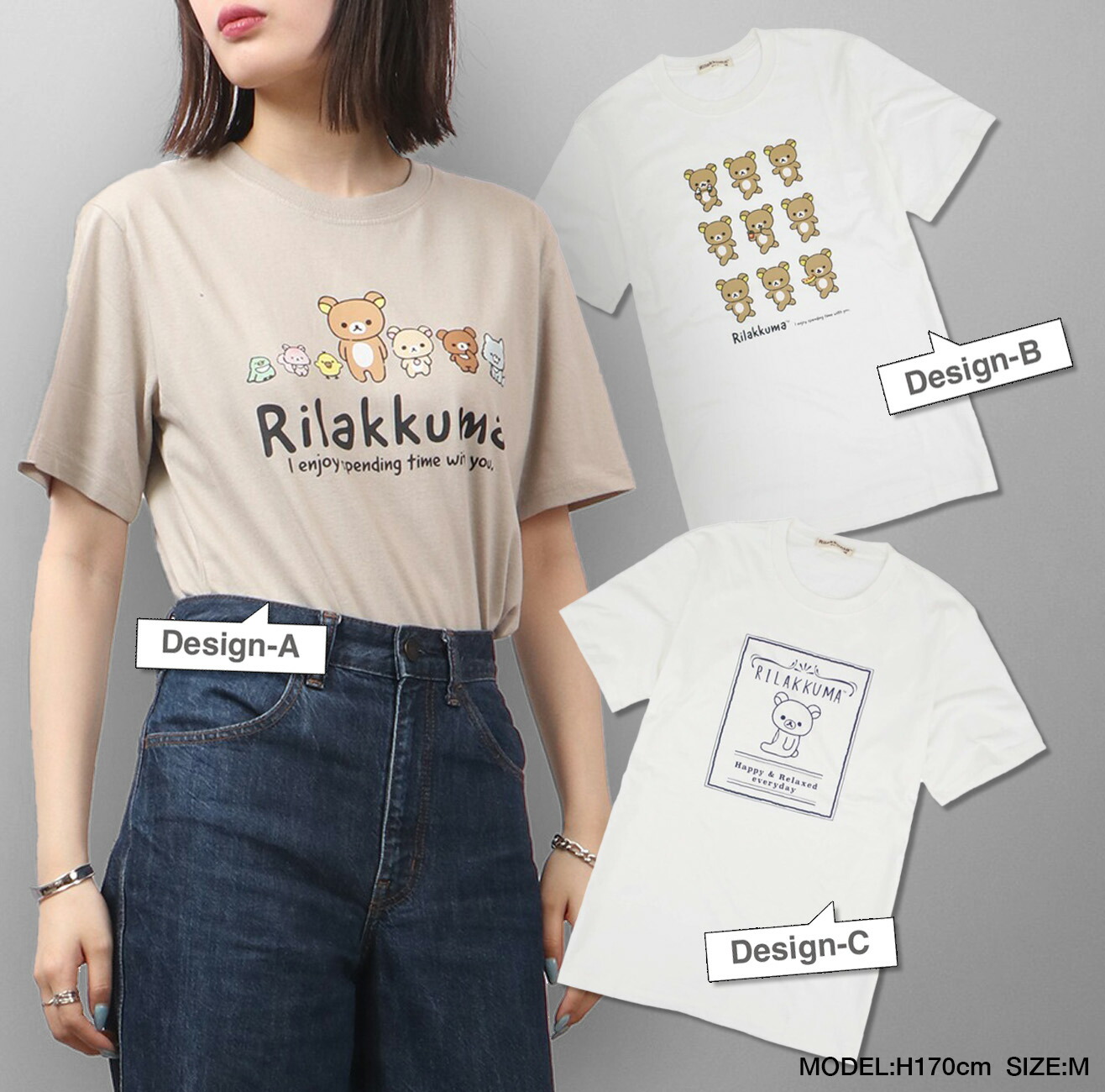 【A-ネイビー】リラックマ サンエックス Tシャツ 半袖 プリント トップス  San-X[品番：YSDW0002694]｜CharaBasket（キャラバスケット）のレディースファッション通販｜SHOPLIST（ショップリスト）