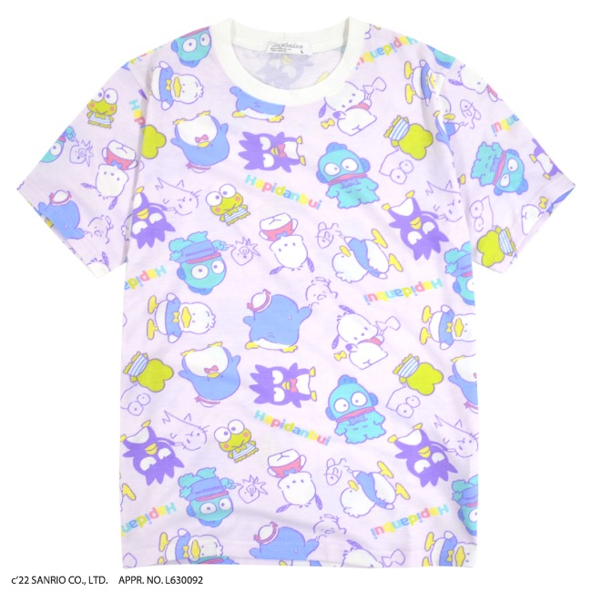 はぴだんぶい 総柄 Tシャツ M L  LL[品番：YSDW0000433]｜CharaBasket（キャラバスケット）のレディースファッション通販｜SHOPLIST（ショップリスト）