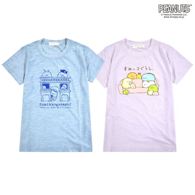 すみっコぐらし 子供 半袖 Tシャツ ドライ 吸汗速乾 しろくま ぺんぎん