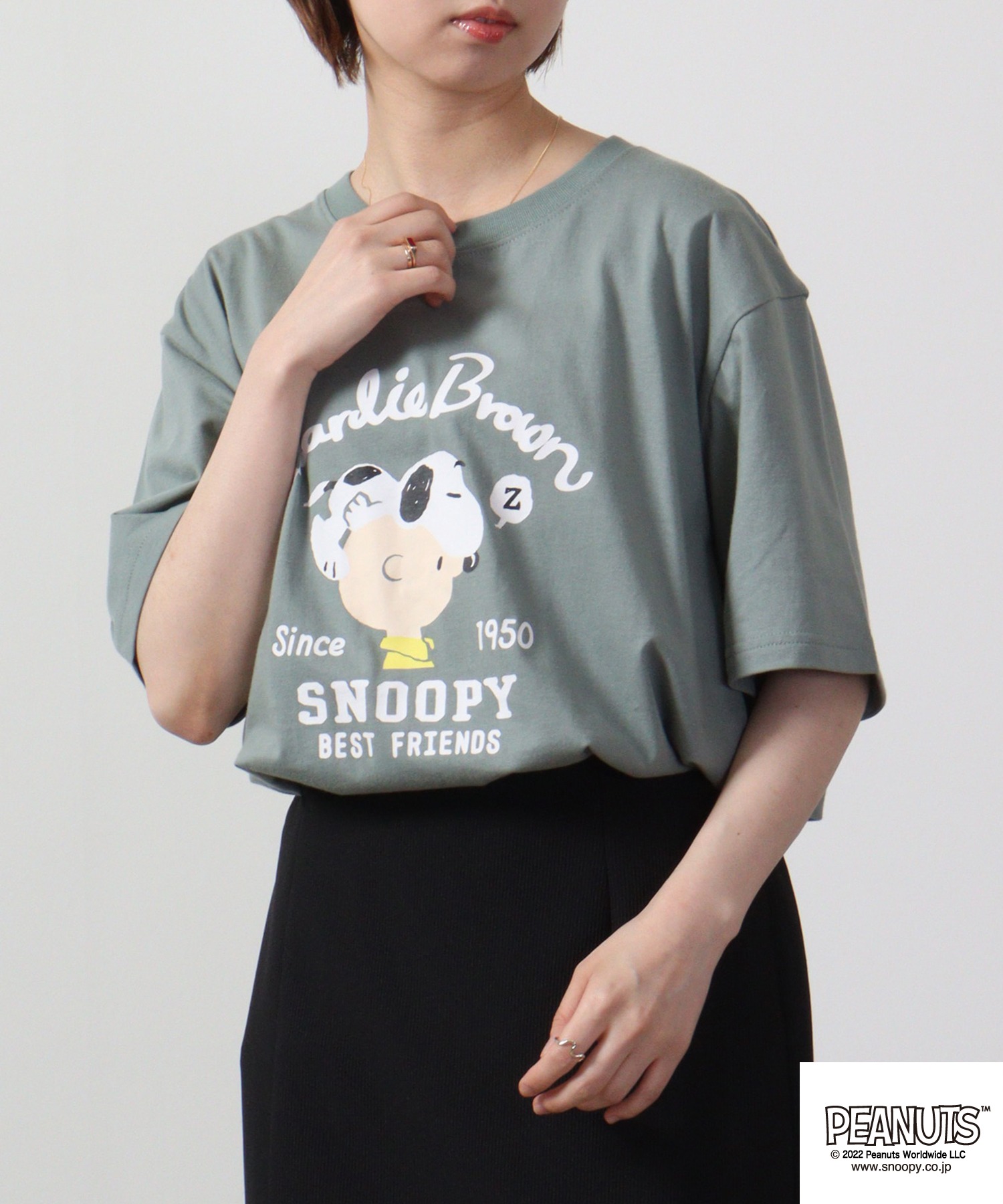 スヌーピー 半袖 Tシャツ PEANUTS[品番：YSDW0002640]｜CharaBasket