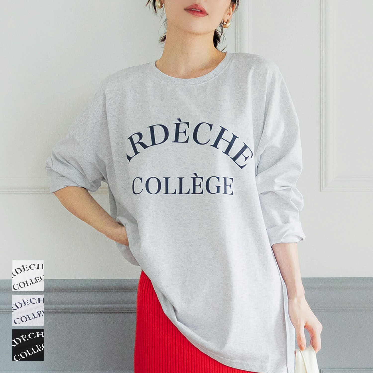 ビッグシルエットプリントロングTシャツ[品番：PA000013200]｜coca