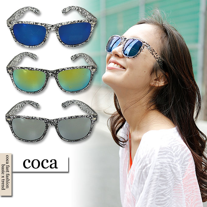 スプラッシュペイント模様ミラーサングラス サングラス 四角サングラス 品番 Pa Coca コカ のレディースファッション通販 Shoplist ショップリスト