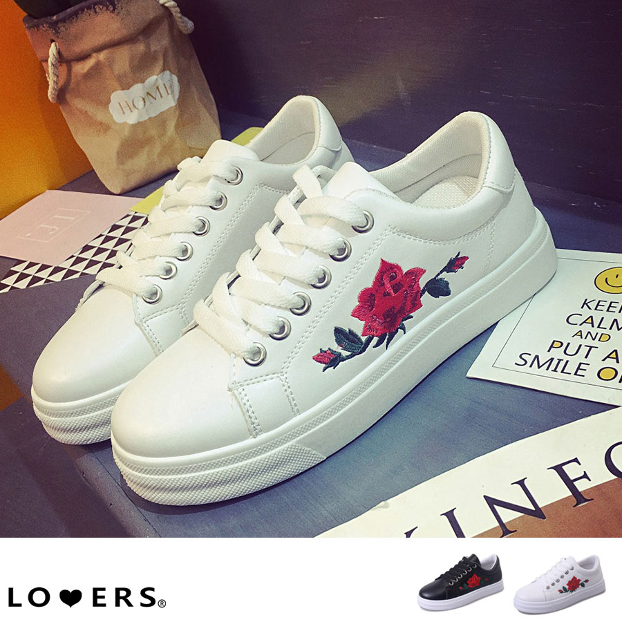 春新作 刺繍スニーカー シューズ 品番 Jp Lovers ラバーズ のレディースファッション通販 Shoplist ショップリスト