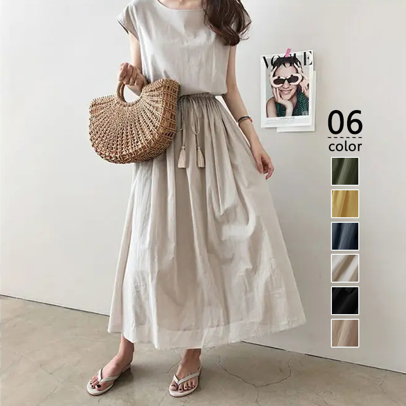 ワンピース フレンチスリーブ ネイビー 半袖 ハイウエスト フリー Www Sieca Int