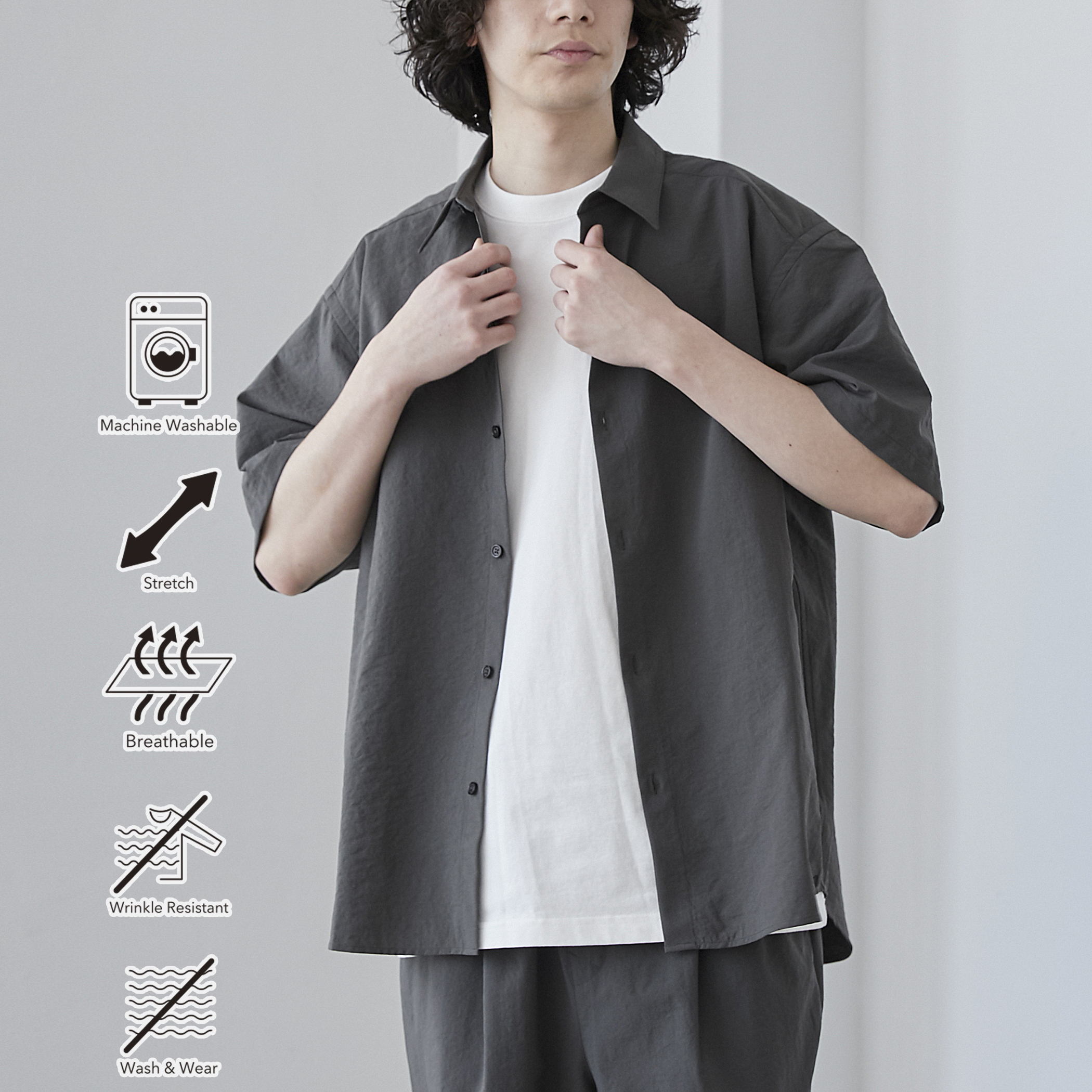 C.Mt】FUNCTION MESH SHIRT[品番：COEW0005712]｜coen【men 