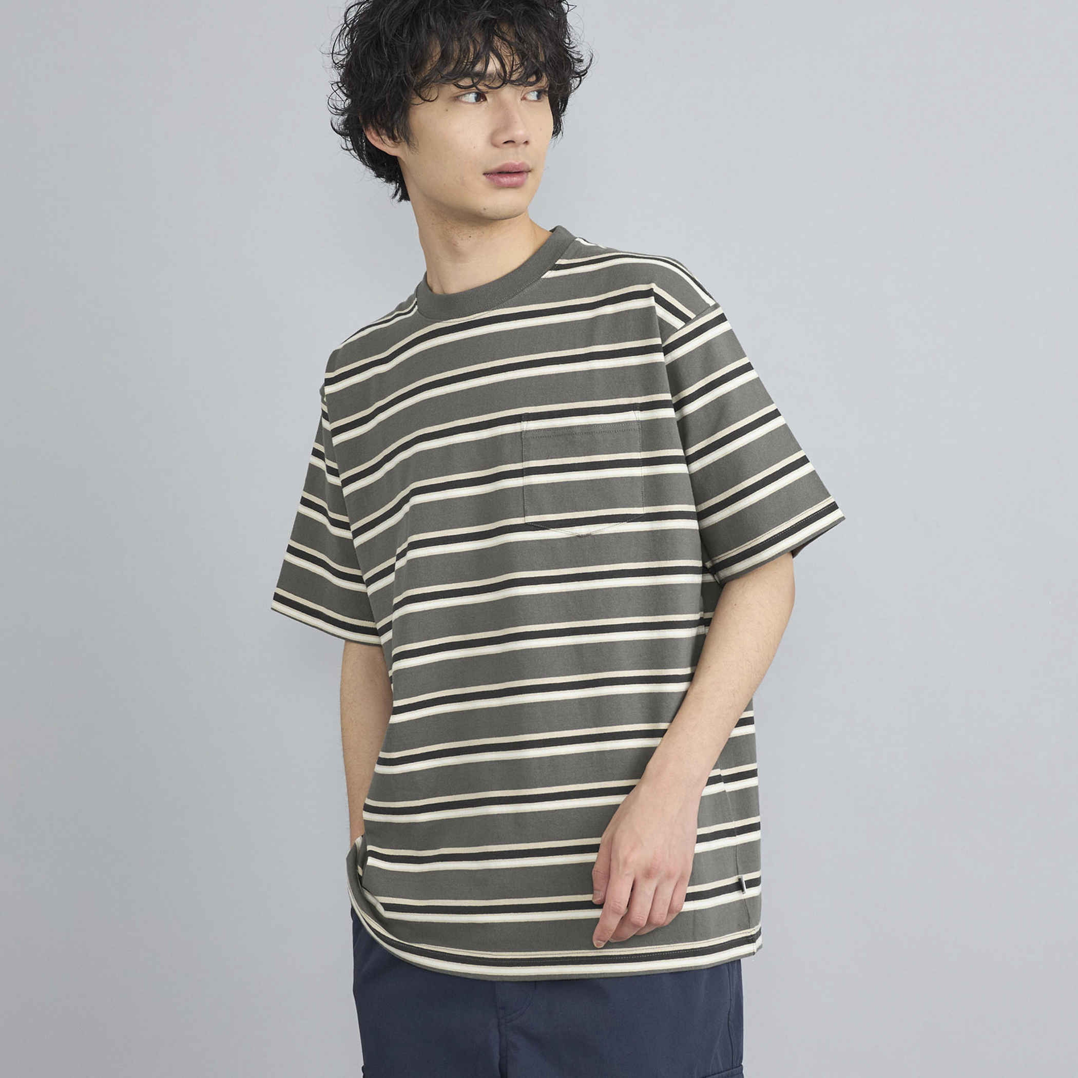 USAコットンマルチボーダーTシャツ[品番：COEW0005415]｜coen【men