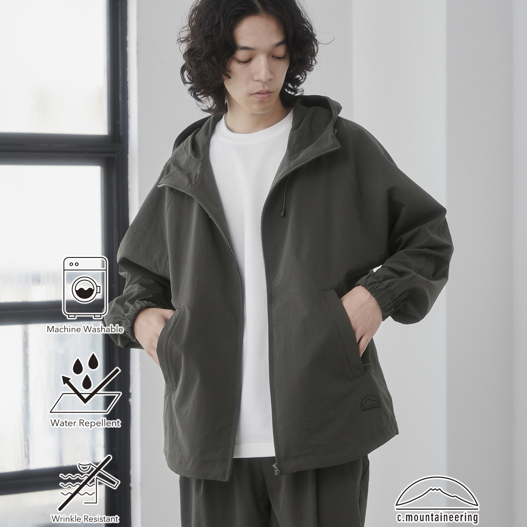 Coen キルティングジャケット M ダークグリーン （MENの#ジャケット  