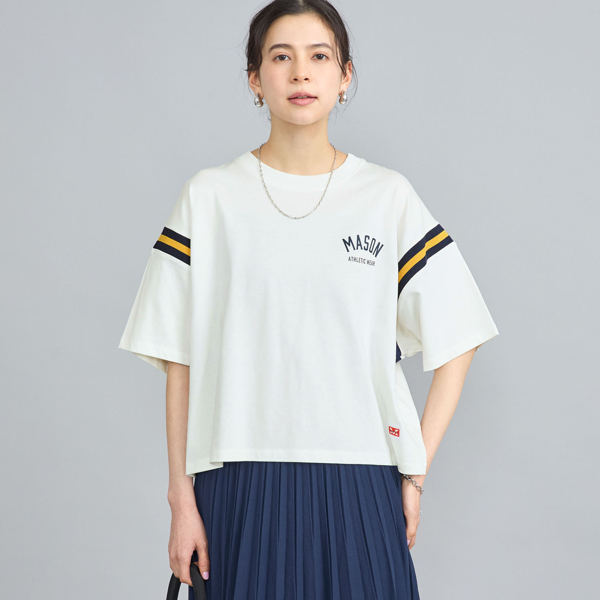 MASON（メイソン）別注クロップドフットボールTシャツ[品番 