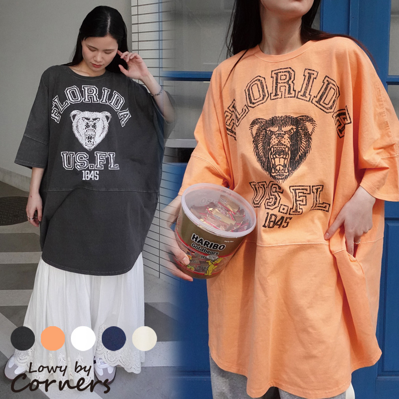 ピグメントBEARオーバーサイズTシャツ[品番：TRIW0003682]｜CORNERS  （コーナーズ）のレディースファッション通販｜SHOPLIST（ショップリスト）
