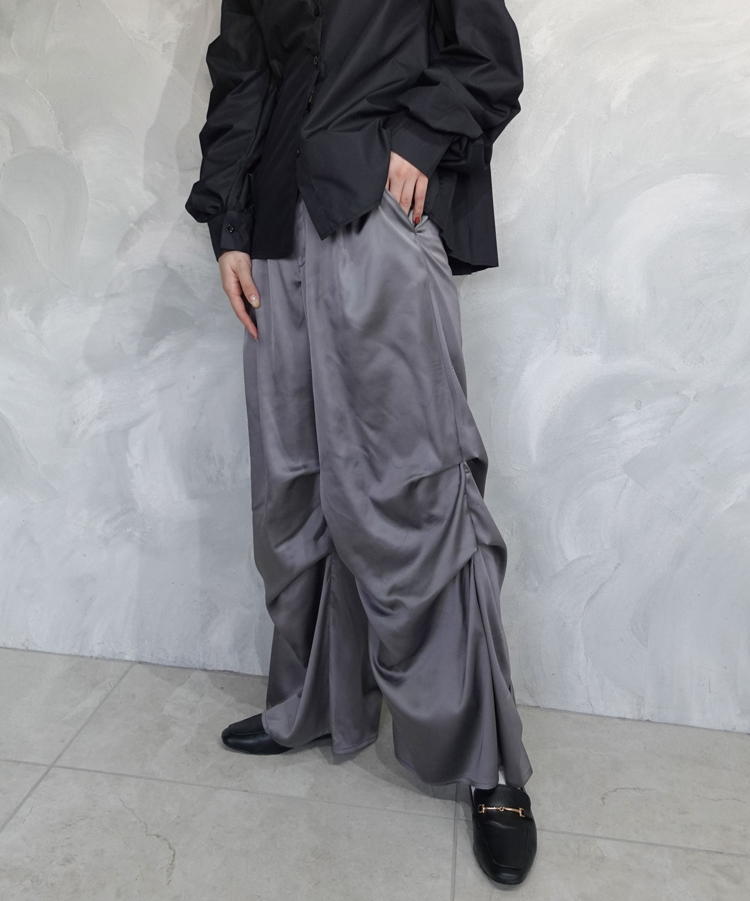 マットサテンサイドタックパンツ[品番：TRIW0003979]｜CORNERS  （コーナーズ）のレディースファッション通販｜SHOPLIST（ショップリスト）