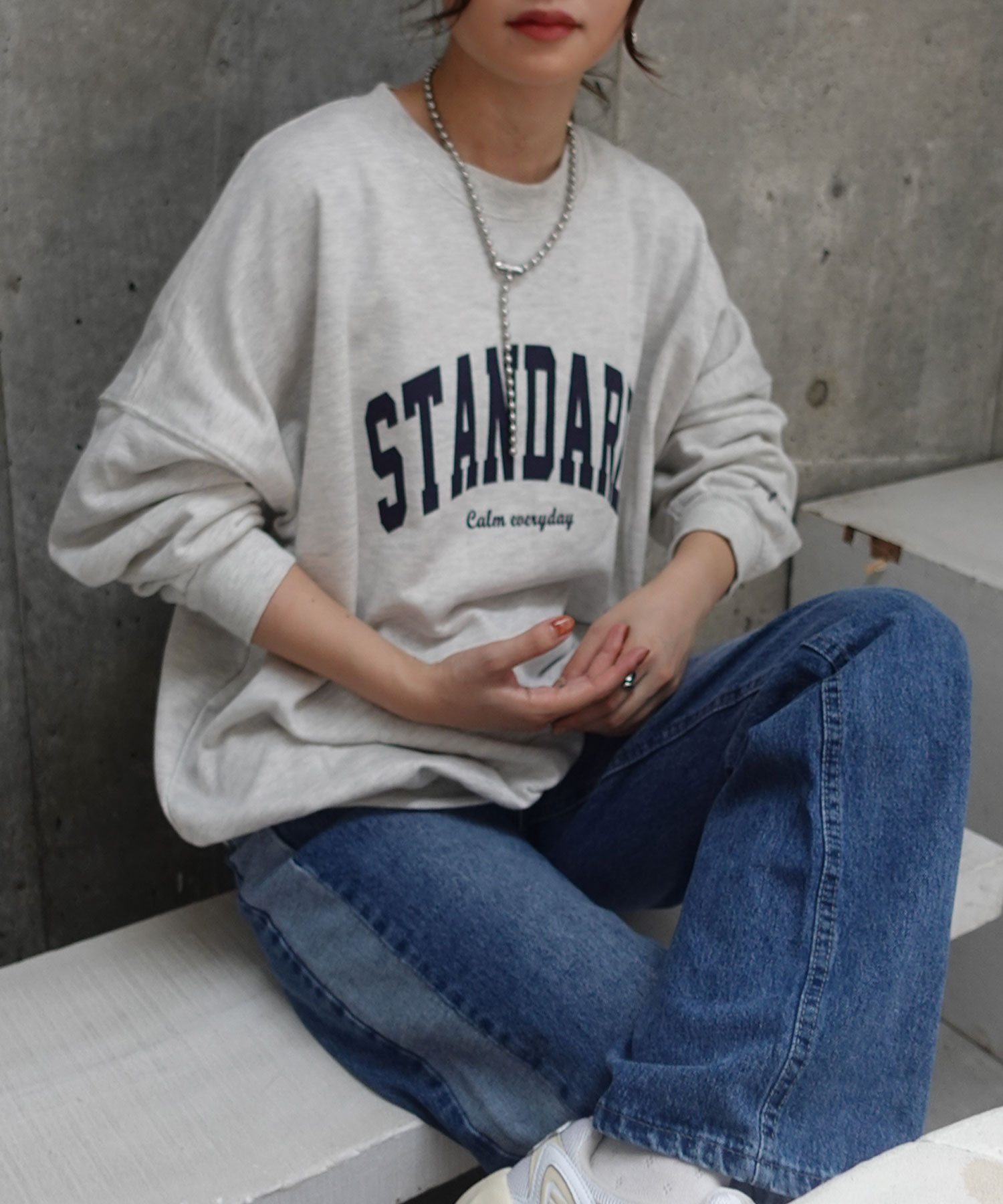 カレッジロゴオーバーサイズトレーナー スウェット STANDARD ロゴ [品番：TRIW0002778]｜CORNERS  （コーナーズ）のレディースファッション通販｜SHOPLIST（ショップリスト）