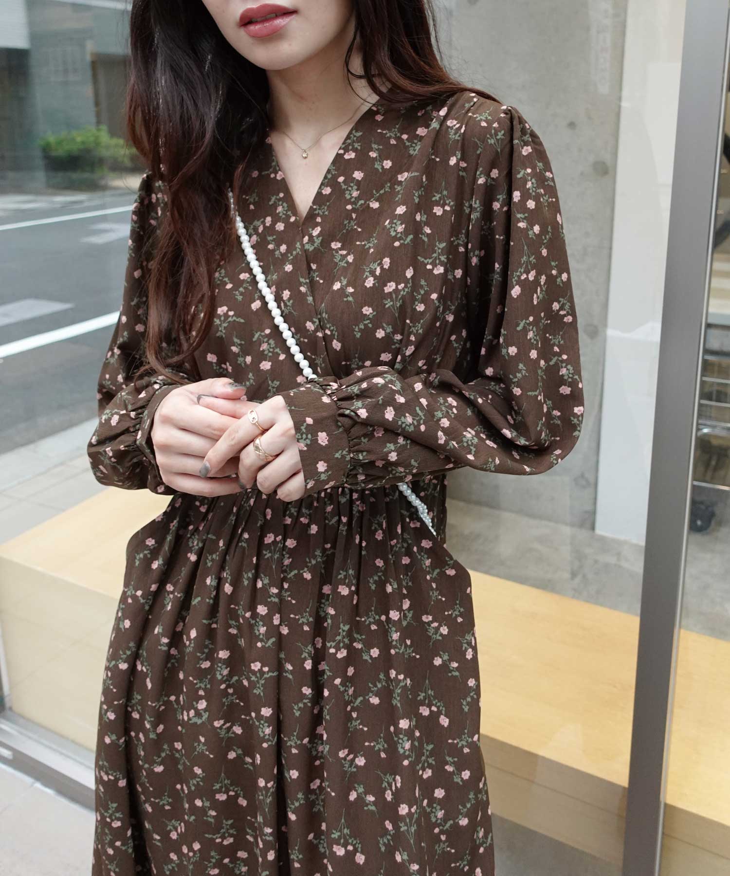 小花柄カシュクールワンピース[品番：TRIW0003898]｜CORNERS  （コーナーズ）のレディースファッション通販｜SHOPLIST（ショップリスト）