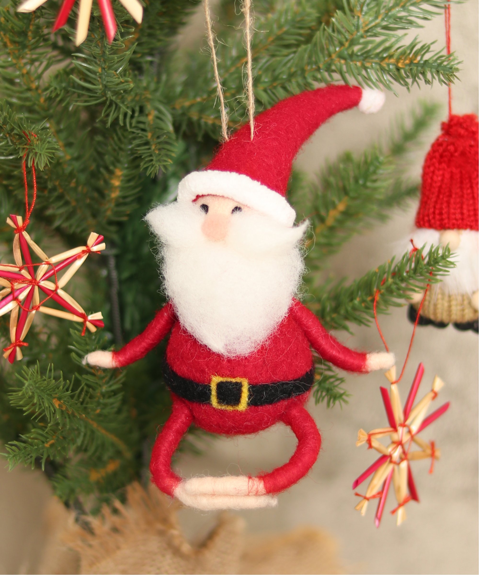 クリスマス オーナメント ミニバスケット サンタさん 人形 置物 装飾品 カゴ - 6